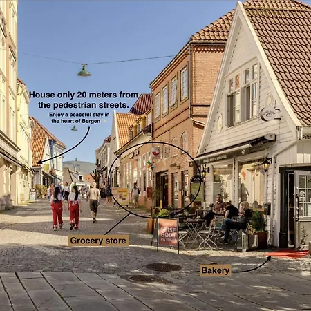 Villa Varmt Og Hjemmekoselig Bergenshus Med 2 - I Rolig Smau I Hjertet Av